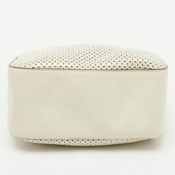 Marc Jacobs Ivory White Perforated Leather The Soft Box 23 Shoulder Bag