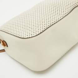 Marc Jacobs Ivory White Perforated Leather The Soft Box 23 Shoulder Bag