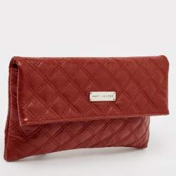Marc Jacobs Red Quilted Leather Large Eugenie Clutch