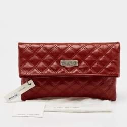 Marc Jacobs Red Quilted Leather Large Eugenie Clutch