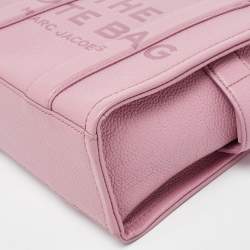 Pre Owned Marc Jacobs Pink Leather Small The Tote Bag