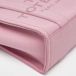 Pre Owned Marc Jacobs Pink Leather Small The Tote Bag