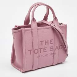 Pre Owned Marc Jacobs Pink Leather Small The Tote Bag
