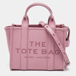 Pre Owned Marc Jacobs Pink Leather Small The Tote Bag