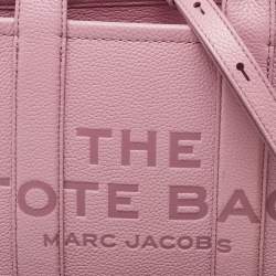 Pre Owned Marc Jacobs Pink Leather Small The Tote Bag