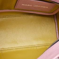 Pre Owned Marc Jacobs Pink Leather Small The Tote Bag