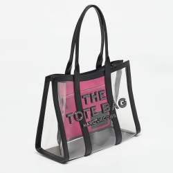 Pre Owned Marc Jacobs Black/Clear PVC Large The Tote Bag