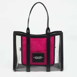 Pre Owned Marc Jacobs Black/Clear PVC Large The Tote Bag