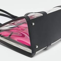 Pre Owned Marc Jacobs Black/Clear PVC Large The Tote Bag