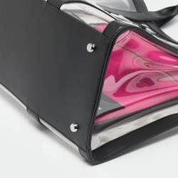 Pre Owned Marc Jacobs Black/Clear PVC Large The Tote Bag