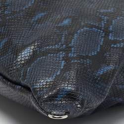 Marc Jacobs Blue/Multicolor Python Embossed Leather Charms Wingman Tote