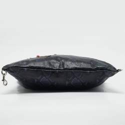 Marc Jacobs Blue/Multicolor Python Embossed Leather Charms Wingman Tote
