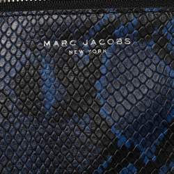 Marc Jacobs Blue/Multicolor Python Embossed Leather Charms Wingman Tote