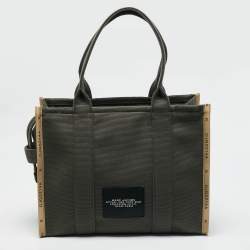Pre Owned Marc Jacobs Green Canvas Large The Tote Bag