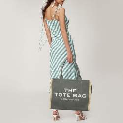 Pre Owned Marc Jacobs Green Canvas Large The Tote Bag