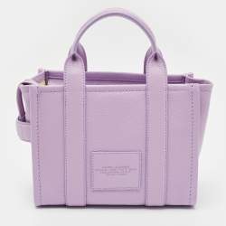 Pre Owned Marc Jacobs Lilac Leather Small The Tote Bag