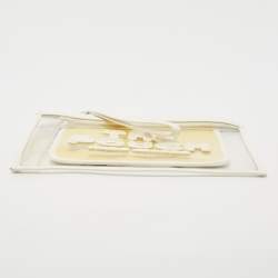 Marc Jacobs White Leather and PVC The Pouch Wristlet Pouch