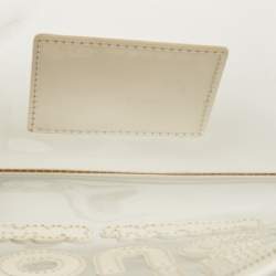 Marc Jacobs White Leather and PVC The Pouch Wristlet Pouch