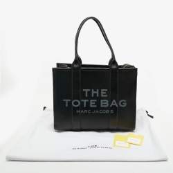 Pre Owned Marc Jacobs Black Leather Large The Tote Bag