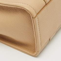 Pre Owned Marc Jacobs Beige Leather Small The Tote Bag