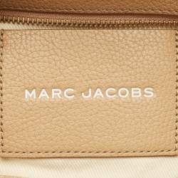 Pre Owned Marc Jacobs Beige Leather Small The Tote Bag