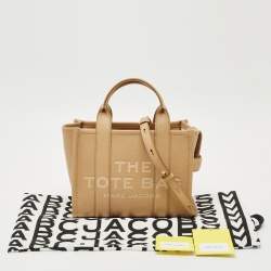 Pre Owned Marc Jacobs Beige Leather Small The Tote Bag