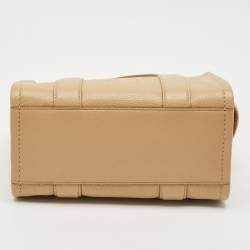 Pre Owned Marc Jacobs Beige Leather Small The Tote Bag