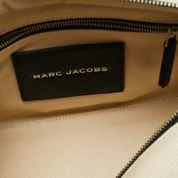 Pre Owned Marc Jacobs Black/Ivory Leather Small The Tote Bag