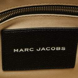 Pre Owned Marc Jacobs Black/Ivory Leather Small The Tote Bag