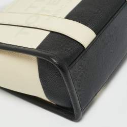 Pre Owned Marc Jacobs Black/Ivory Leather Small The Tote Bag