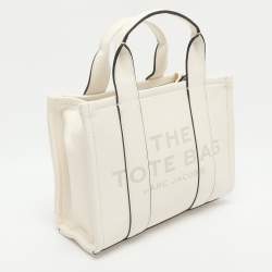 مملوكة مسبقًا حقيبة مارك جاكوبس توت جلد أبيض صغيرة