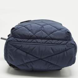 مملوكة مسبقًا Marc Jacobs Front Pocket Navy Blue Quilted Nylon Backpack