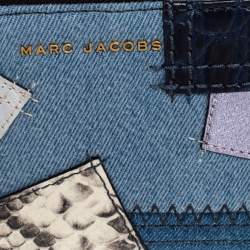 Marc Jacobs Blue Denim Patchwork Zip Around Wallet