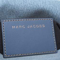 Pre Owned Marc Jacobs Blue Denim and Leather Small Studded Nomad Crossbody Bag