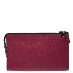 Marc Jacobs Raspberry Leather Small Gotham Crossbody Bag
