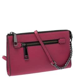 Marc Jacobs Raspberry Leather Small Gotham Crossbody Bag