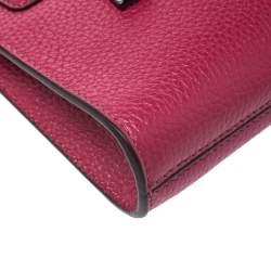 Marc Jacobs Raspberry Leather Small Gotham Crossbody Bag