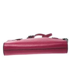 Marc Jacobs Raspberry Leather Small Gotham Crossbody Bag