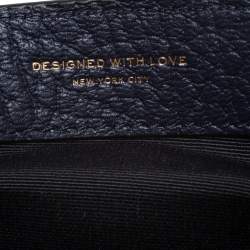 Pre Owned Marc Jacobs Midnight Blue Leather Mini T Studded Tote