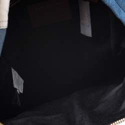 Pre Owned Marc Jacobs Multicolor Denim Patchwork Biker Backpack