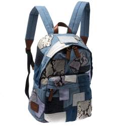 Pre Owned Marc Jacobs Multicolor Denim Patchwork Biker Backpack
