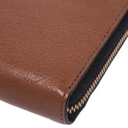 Marc Jacobs Caramel Brown Leather Zip Around Wallet