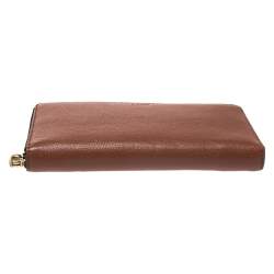Marc Jacobs Caramel Brown Leather Zip Around Wallet