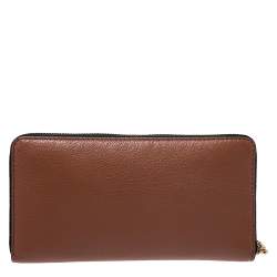 Marc Jacobs Caramel Brown Leather Zip Around Wallet