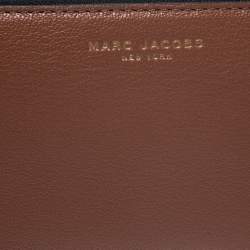 Marc Jacobs Caramel Brown Leather Zip Around Wallet