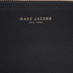 Pre Owned Marc Jacobs Black Leather Zip Around Wallet