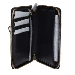 Pre Owned Marc Jacobs Blue Denim Patchwork Wristlet Zip Around Wallet