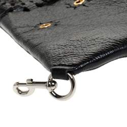 Pre Owned Marc Jacobs Black Laser Cut Leather Embellished Wingman Tote