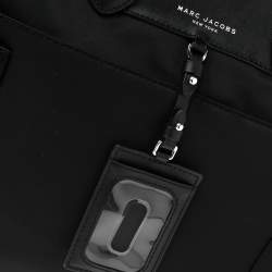 Pre Owned Marc Jacobs Black Nylon and Leather Preppy Nylon Eliz-a-Baby Diaper Bag
