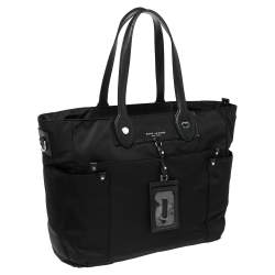 Pre Owned Marc Jacobs Black Nylon and Leather Preppy Nylon Eliz-a-Baby Diaper Bag